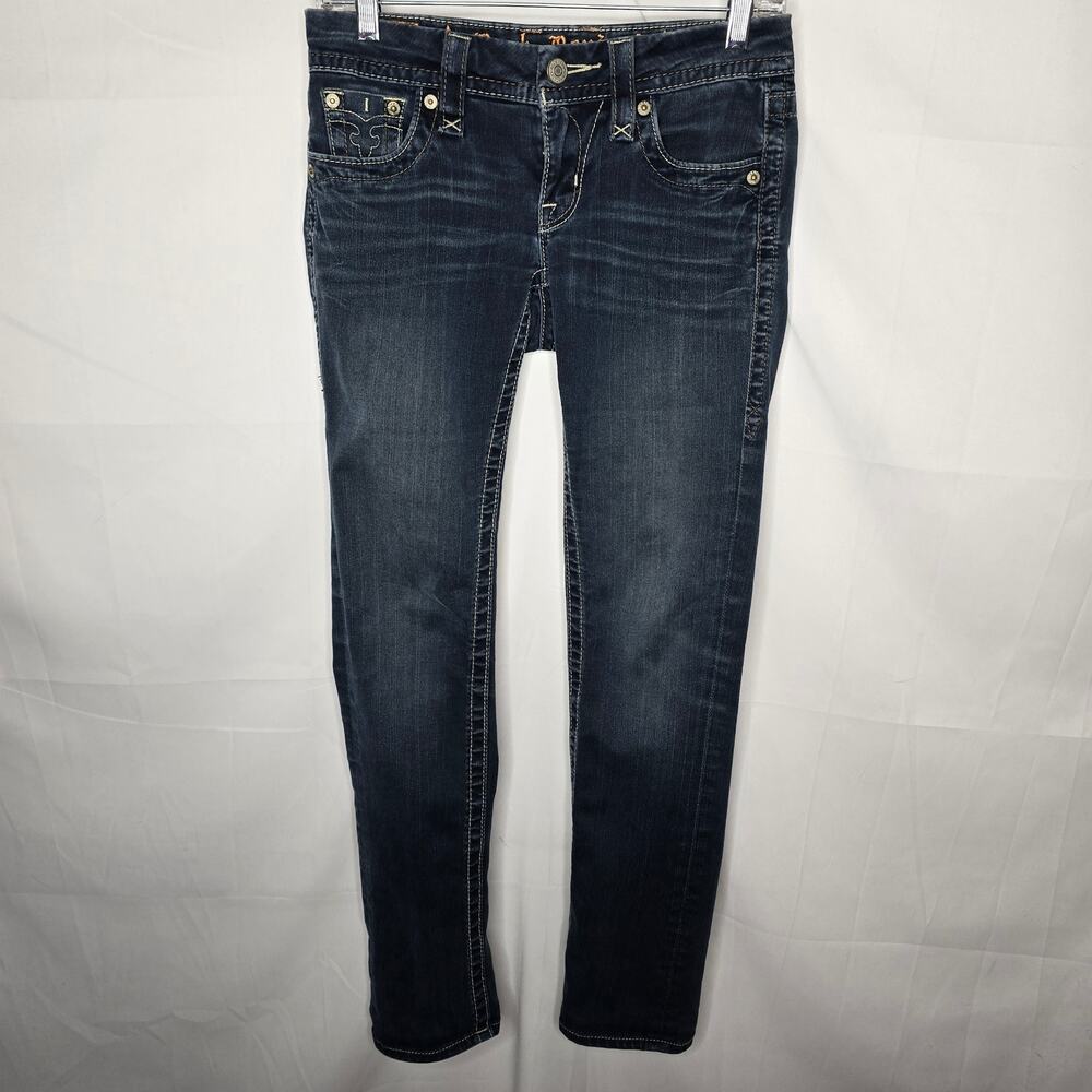 Rock Revival Straight Leg Anabela Blue Denim Jeans Size 25